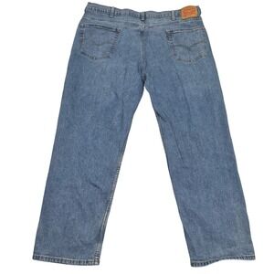 Levis 550 46x32 Relaxed Fit Tapered Leg Blue Jeans Mens Light Wash Big 46